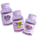 Three bottles of lemme gummies on a white background