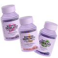 Three bottles of lemme health gummies on a white background