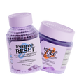 Two purple containers labeled 'lemme RESET' and 'lemme CURB' on a white background