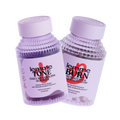 Two supplement containers labeled 'lemme TONE' and 'lemme BURN' on a white background.