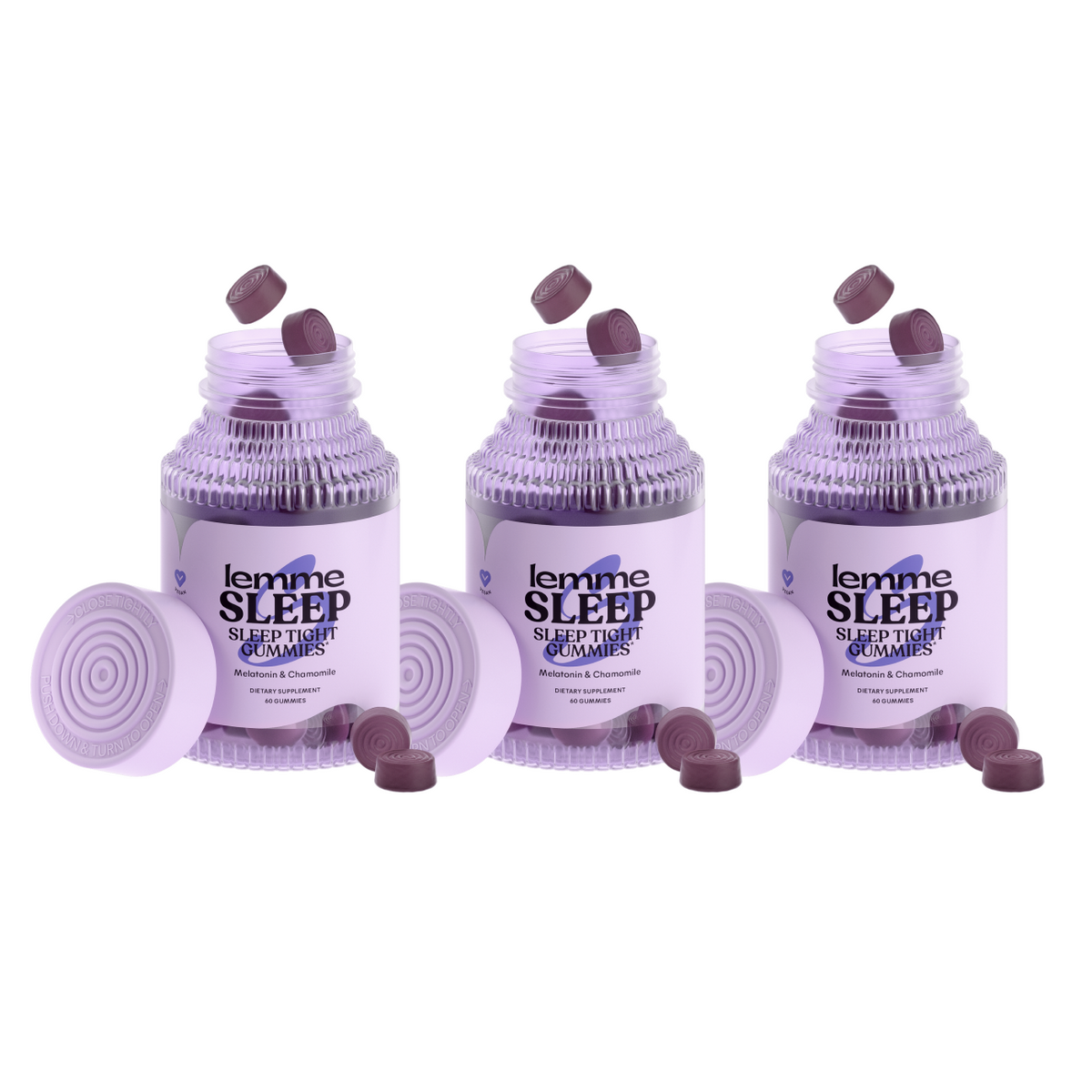 three bottle of lemme sleep gummies 