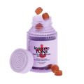 Lemme Tone daily metabolism gummies packaging with gummies on a green background
