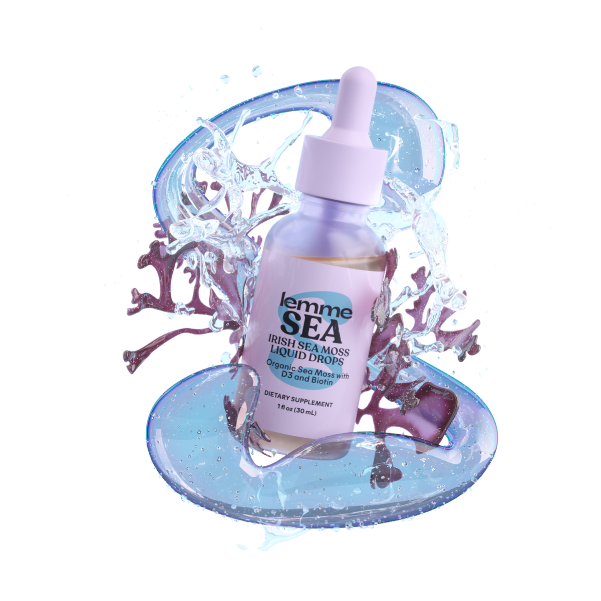 seamoss bottle with blue background shape 